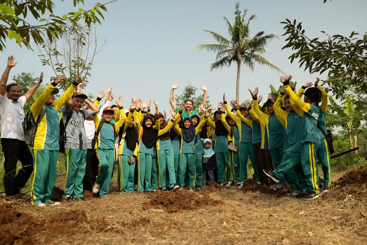 children hands in the air